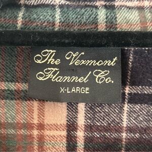 Vermont Flannel Co XL Plaid Button Down Shirt Made USA Heavy Cotton Outdoors